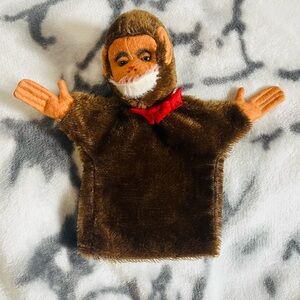 - 1960 Vintage Steiff "Jocko" Monkey Hand Puppet (9”)